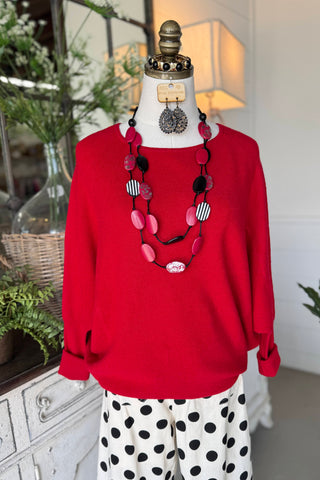Krista Sweater Red by Umgee