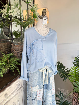 Charity Baby Blue Shirts & Tops MuMu