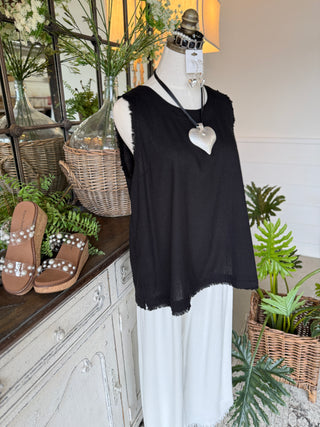 Peggy Sleeveless Top Black by Umgee Shirts & Tops Umgee