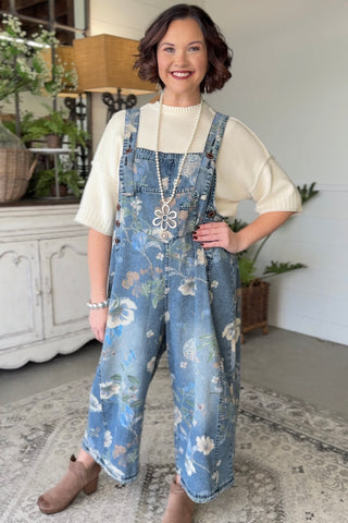 Clarabelle Overalls Denim by Easel Overalls Easel