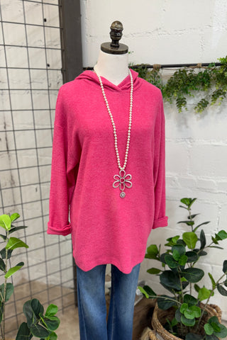 Fuzzy Wuzzy Hoodie Deep Sky Shirts & Tops Zenana