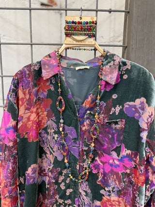 Vivid Gardens Forest Green by Jodifl Shirts & Tops Jodifl