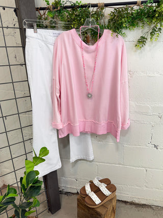 Happiness Top Pale Pink Shirts & Tops MuMu/JY