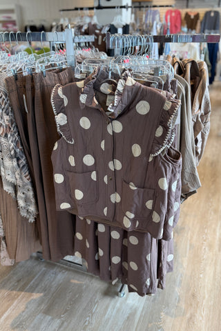 Roberta Vest Mocha by Umgee Vest Umgee