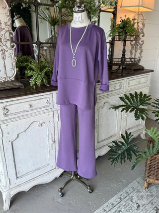 Next Level Pant Set Eggplant Top & Pant Set Zenana