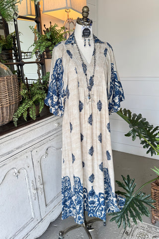 Jennings Long Dress Navy by Umgee