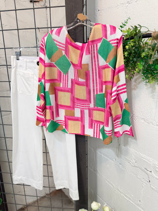 Crosscut Sweater Pink Sweater OHLALA