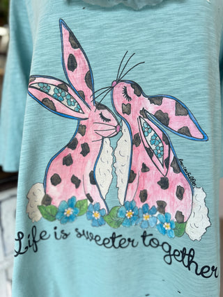 Sweeter Together Tee Aqua T Shirt A Rare Bird