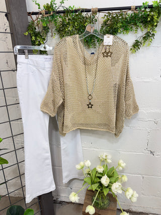 Lisa Sweater Gold Sweater Tempo Paris