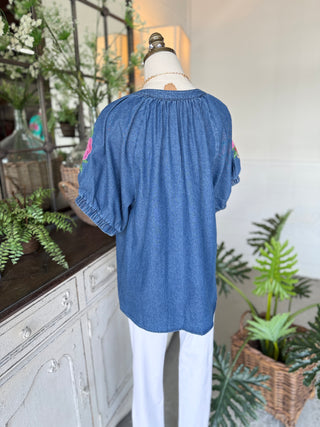 Foothills Top Denim by Umgee Shirts & Tops Umgee