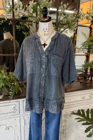 Phases Top Smoke by Easel Shirts & Tops Easel