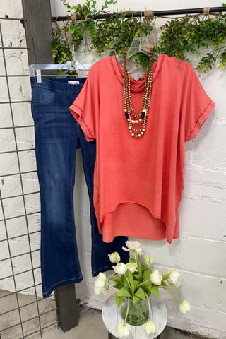 Adore Top Coral Yolly