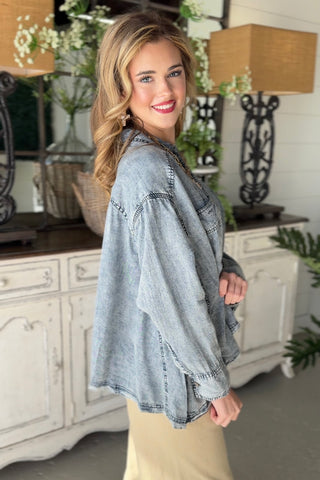 Delta Shacket Denim by Eesome Jacket eesome