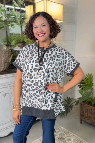 Carmine Ivory Leopard Top Shirts & Tops Heimish USA