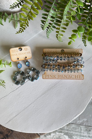 Delia Earrings Blue by Pink Panache