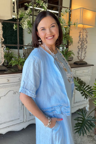 Hattie Maxi Dress Light Blue Dresses S & F/ Italy