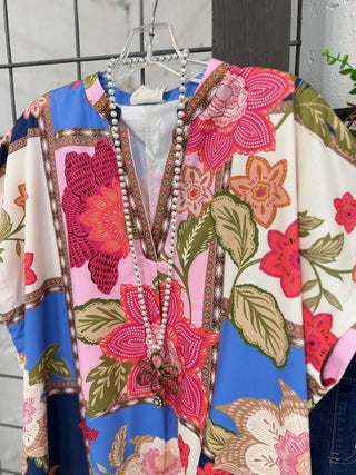 Dorcas Top Blue Mix by Umgee Shirts & Tops Umgee