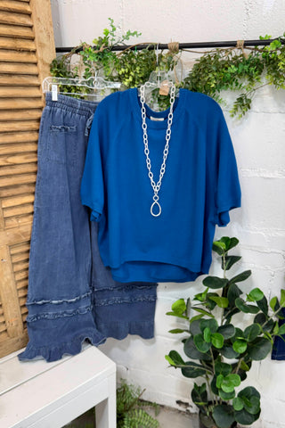 Hayward Sweater Sapphire by Umgee sweater Umgee