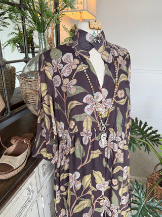Sharon Long Dress Brown by Umgee Dresses Umgee