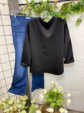 Clarissa Top Black Shirts & Tops MuMu