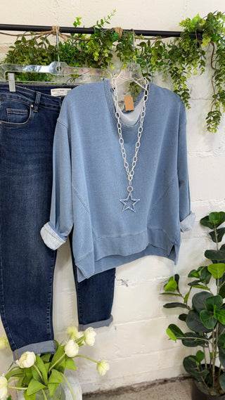 Ingle Top Lt Blue Shirts & Tops Tres Bien