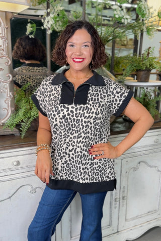 Tatum Top Beige Leopard Shirts & Tops Heimish USA