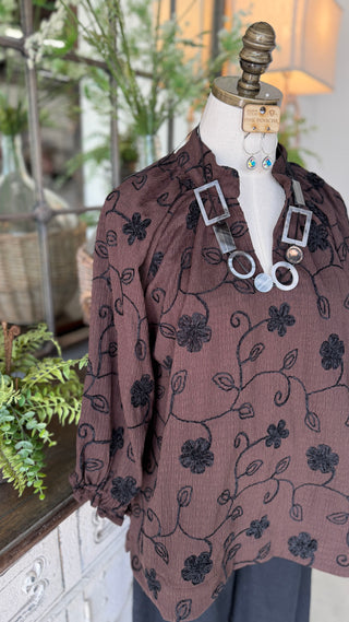 Donna Top Brown by Umgee