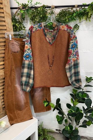 Winslet Top Chestnut by Easel Shirts & Tops Easel