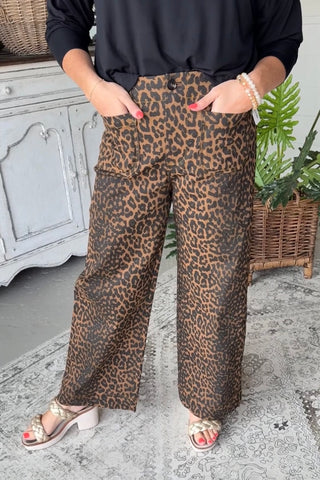 Jungle Jane Pants Brown by Umgee
