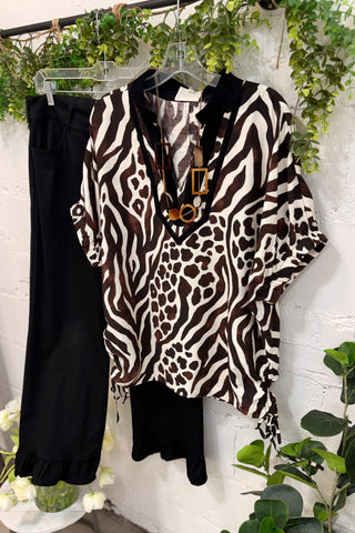 Smokeshow Top Brown by Umgee Shirts & Tops Umgee