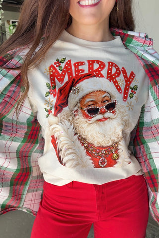 Santa Glam Tee Natural