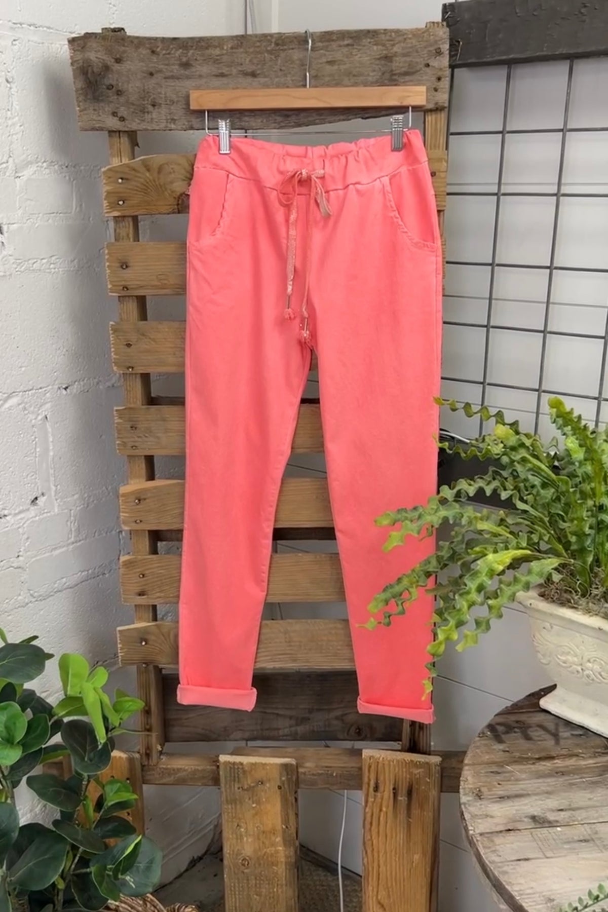 Glow Jogger  carol&#39;s boutique One Size Regular Neon Coral 