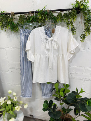 East Coast Top Cream Shirts & Tops Miss Carla