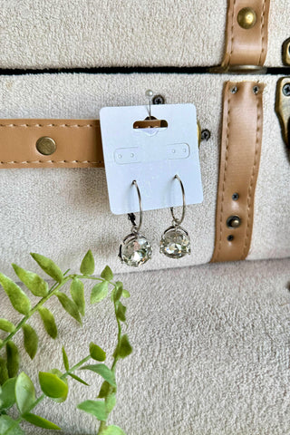 Bedazzled Earrings Silver Clear Earrings Accessories To Go