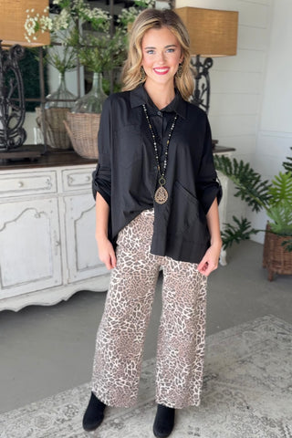 Kayley Leopard Pants by Easel Pants Easel