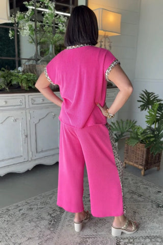 No Worries Pant Set Charcoal Top & Pant Set Lovely Melody