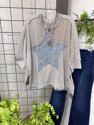 Lucky Stars Top Lt Ash by Easel