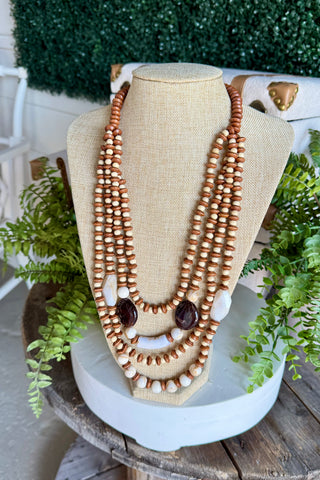Avenue J Necklace Brown/Natural