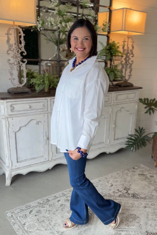 High Cotton Top White Shirts & Tops Star Drop