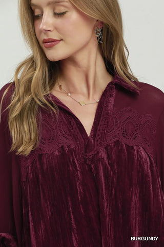 Brylee Dress Burgundy by Umgee Dresses Umgee