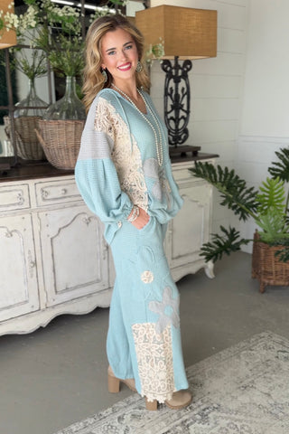 Daisy Duo Pants Aqua/Cream Pants Davi & Dani