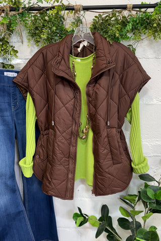 Cool Change Vest Brown Puff Vest Original USA