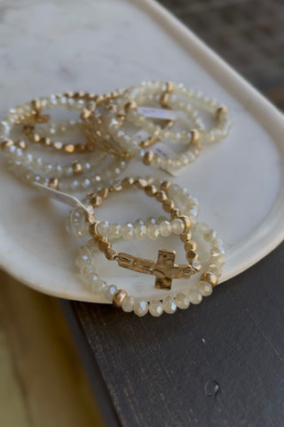 Pure Joy Cross Bracelet Natural Bracelets SM Style