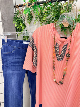 Ensnared Top Salmon Shirts & Tops Heimish USA