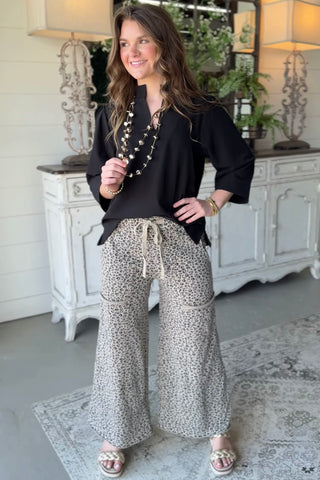 Leopard's Lair Pants Ash Mocha by Easel