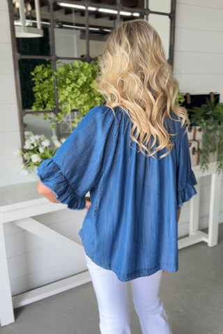 Renovate Light Denim by Easel Shirts & Tops Easel