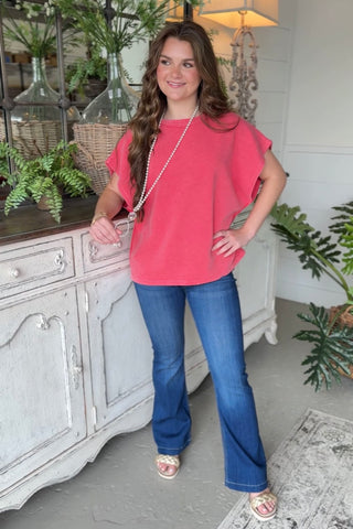 Daryl Top Boho Red by Easel Shirts & Tops Easel