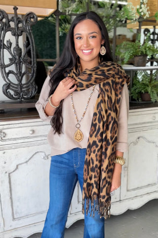 Myra Leopard Scarf Scarf LETO