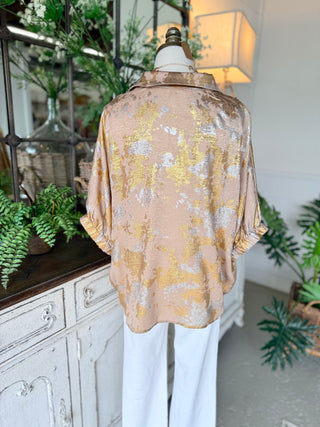 Shimmy Shine Taupe Mix by Jodifl Shirts & Tops Jodifl