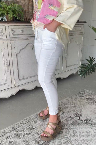 Lucky Me Pants White Pants Made In Italy